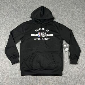 NBA Athletic Dept. Men's Official Hoodie Medium Black Pullover‎ Long Sleeve New
